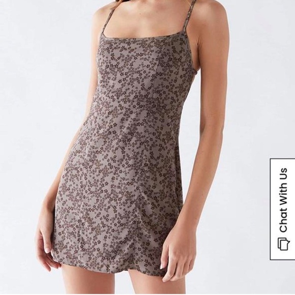 La Hearts Brown Floral Mini Dress - Picture 1 of 11